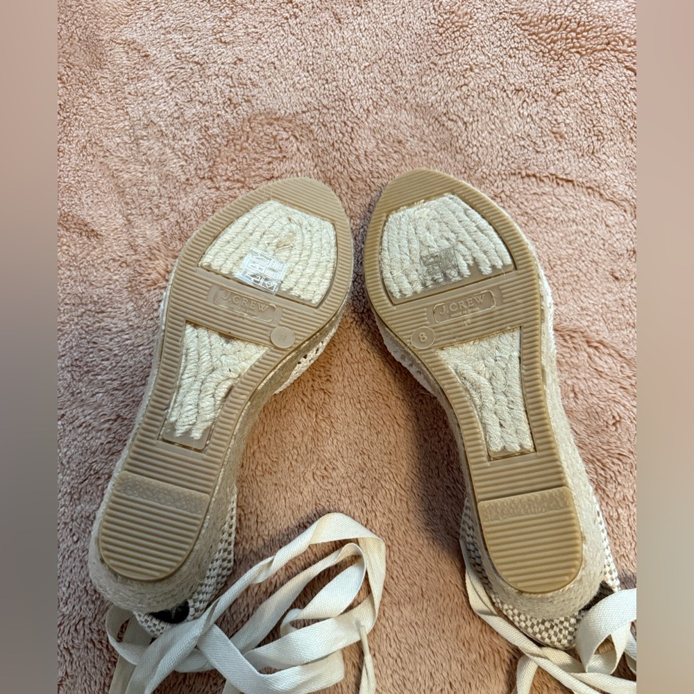 J. Crew Crochet Lace-up Mid-heel Espadrille - Picture 8 of 8
